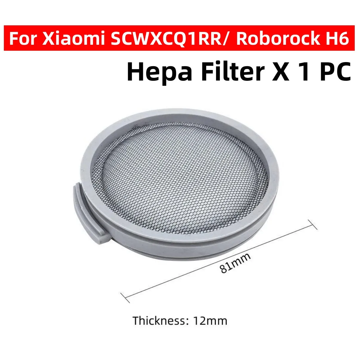 HEPA Filter for Xiaomi Mijia SCWXCQ01RR Roborock H6 Handheld Wireless
