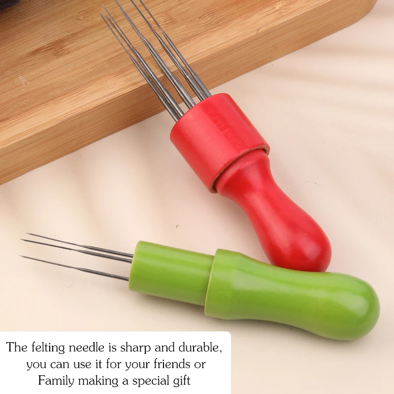 Wool Felting Needles Fenrry 1Pcs Wooden Handle Wool Felting Needles Tools Felting Needle DIY Tools Accessories for Handmade Needles Supplies