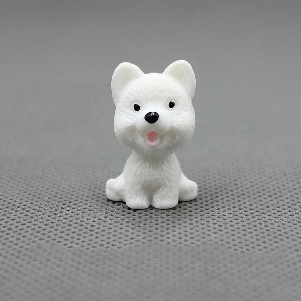 Realistic Mini Resin Dogs Home Decor Cute Animals Puppy Miniature Figurines DIY Decoration Cartoon Dog Ornaments Micro Landscape