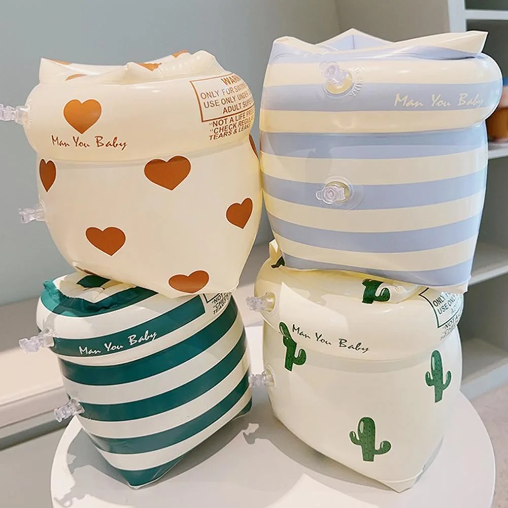 2Pcs Floating Arm Circle Sleeves Double Air Bag Inflatable Kids Arm Float Rings Inflatable Arm Floaties Safety Swimming Float