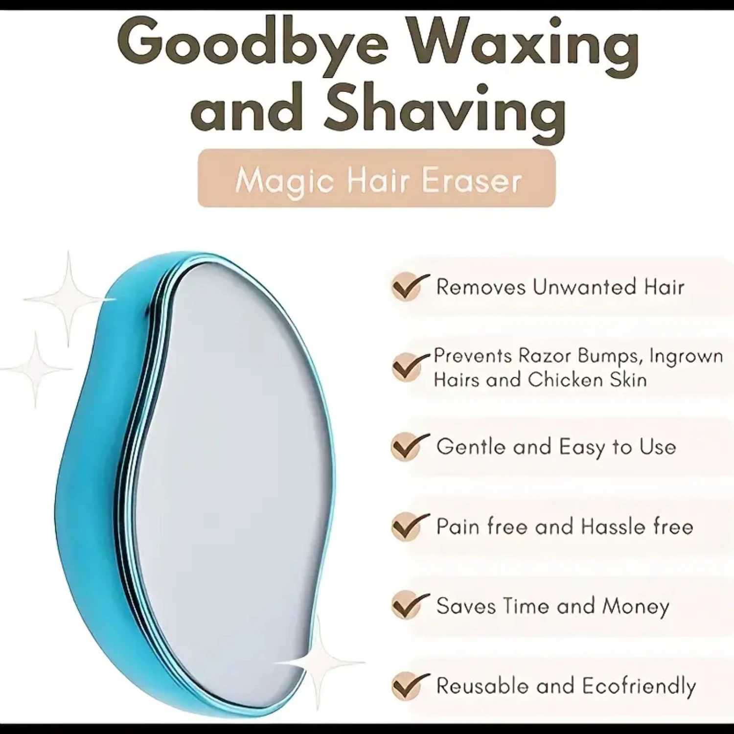 Effortless, Gentle Hair Removal Solution for Men and Women-Ideal for Sensitive Areas. Get Silky Smooth Skin with this Physical