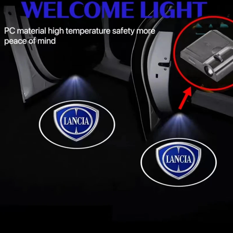Per Lancia Delta Ypsilon Lybra Musa Kappa Voyager Led Cortesia Portiera Dell'Auto Luce Di Benvenuto Proiettore Laser Logo Decorazione Di Merci Per Aut