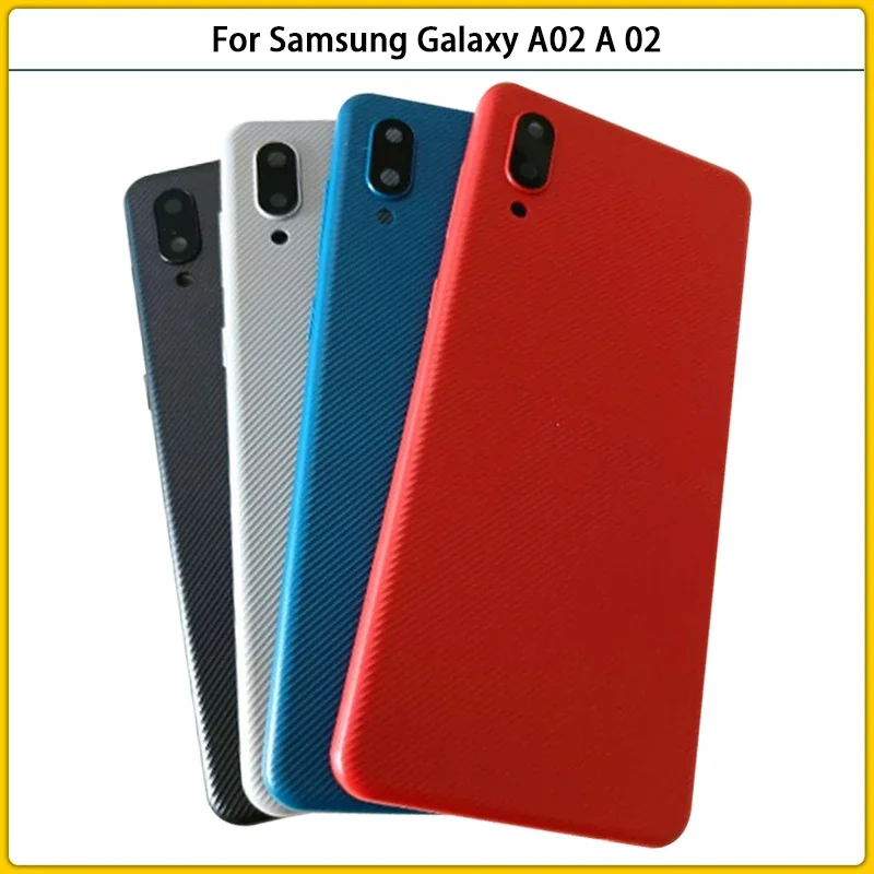 

Пластиковая Задняя Крышка батарейного отсека для Galaxy A02 A 02, 10 шт., задняя крышка батарейного отсека A022, корпус батарейного отсека с заменой объектива камеры