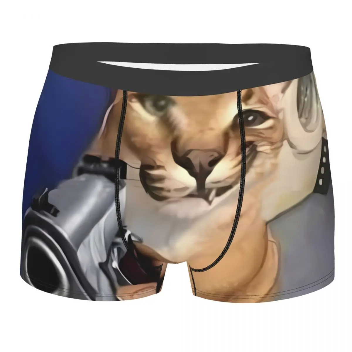 

Gangster Man's Boxer Briefs Big Floppa Anime Breathable Creative Underwear High Quality Print Shorts Gift Idea