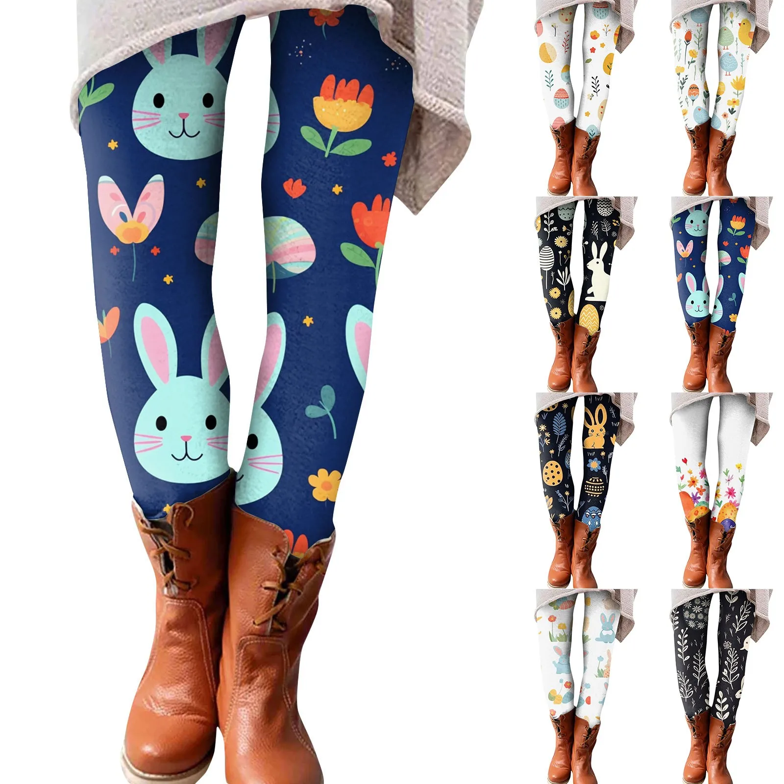 

Women's Pant Easter Printed Stretchy Soft Bottoms Casual Home Sleeping Pants Skin Friendly Comfortable Pants pantalones de mujer