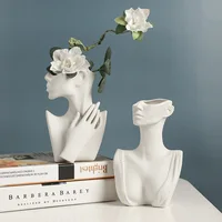 Woman Body Model Vase Nordic Style Ceramic Modern Body Art Vase Home Decor Creative Flower Pot Living Room Decoration Vases 1