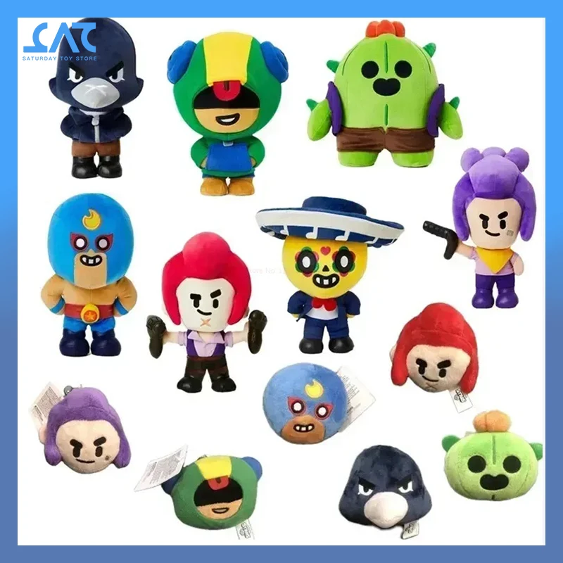 

Brawl Stars Plush Dolls Spike Leon Stuff Cotton Plush Dolls Game Characters Figure Game Peripherals Doll Children Birthday Gifts