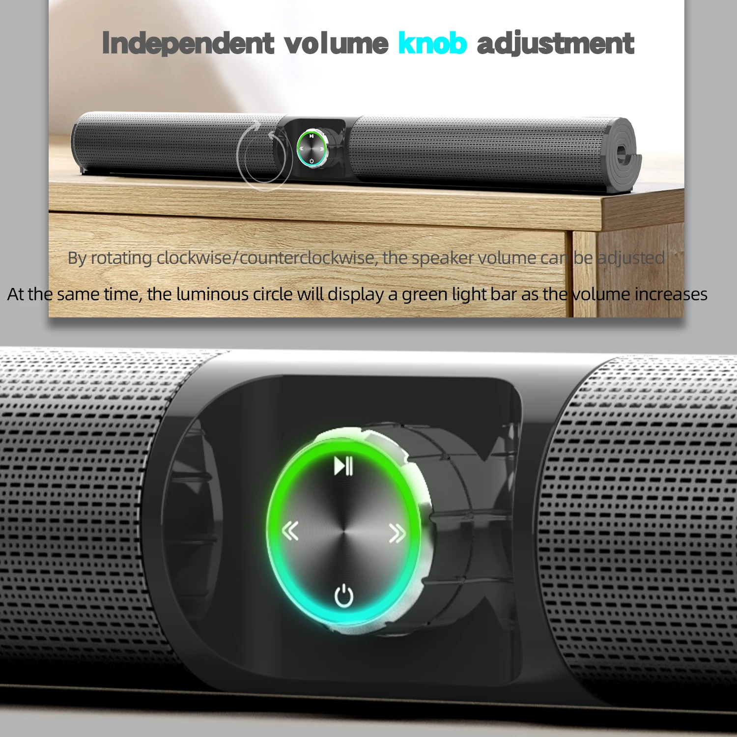 BS-55 100W TV Car Sound Bar Wired and Wireless Bluetooth-compatible Home Surround SoundBar for PC Theater TV Computer Speaker
