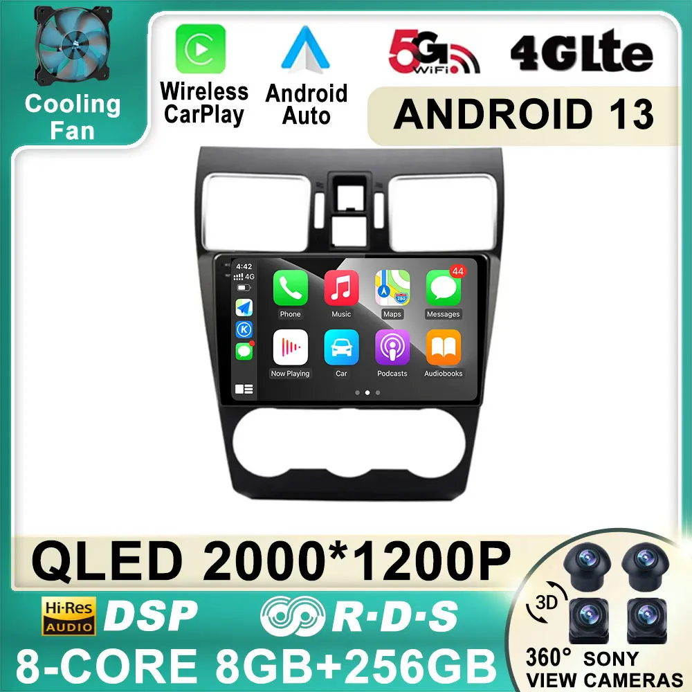 

9" Android 13 Car Radio DSP DVD For Subaru WRX 2016 - 2021 Multimedia Player GPS Navigation 1080P Video Head Unit Carplay DVD