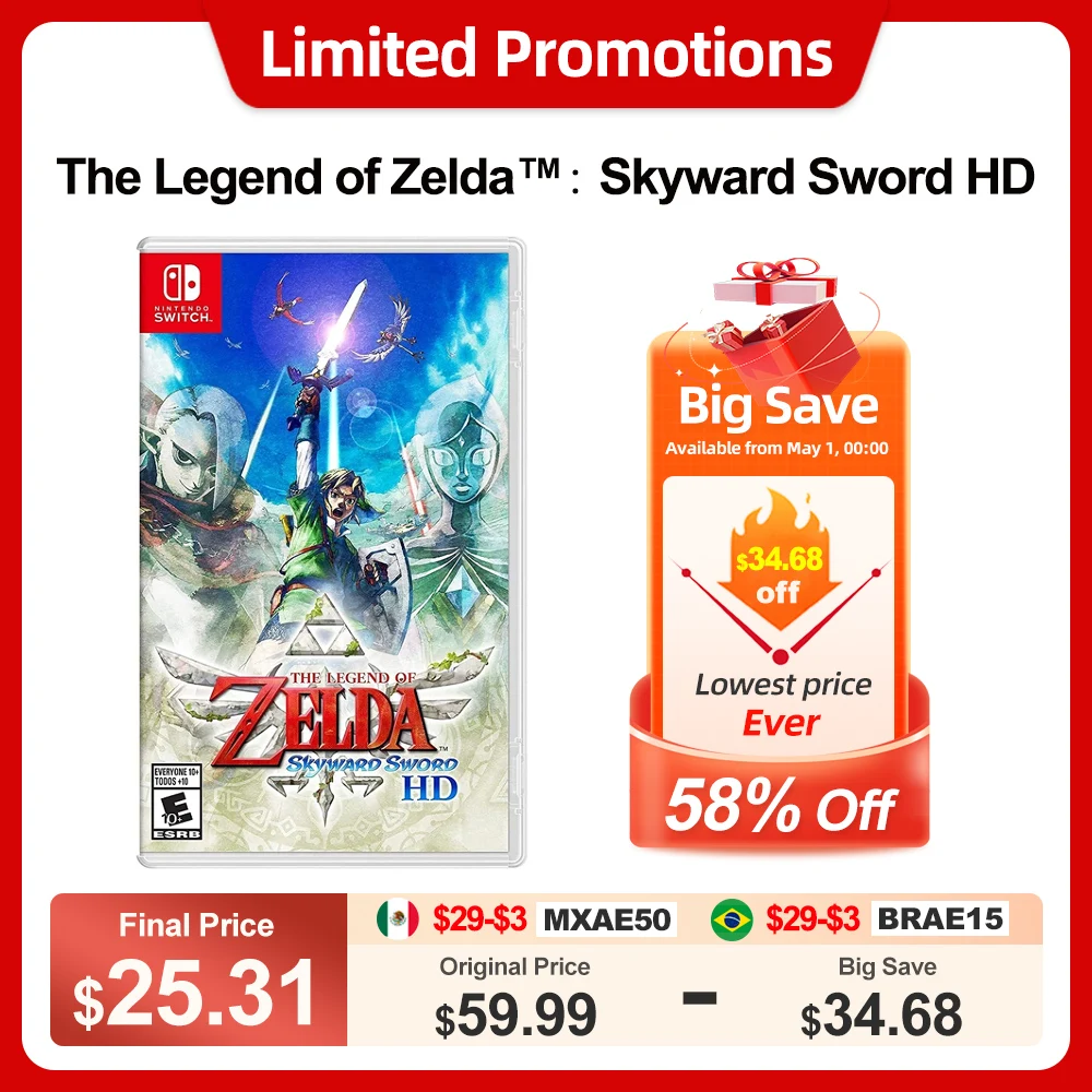 The Legend of Zelda Skyward Sword HD Nintendo Switch Game Deals 100% Official Original Physical Game Card for Switch OLED Lite