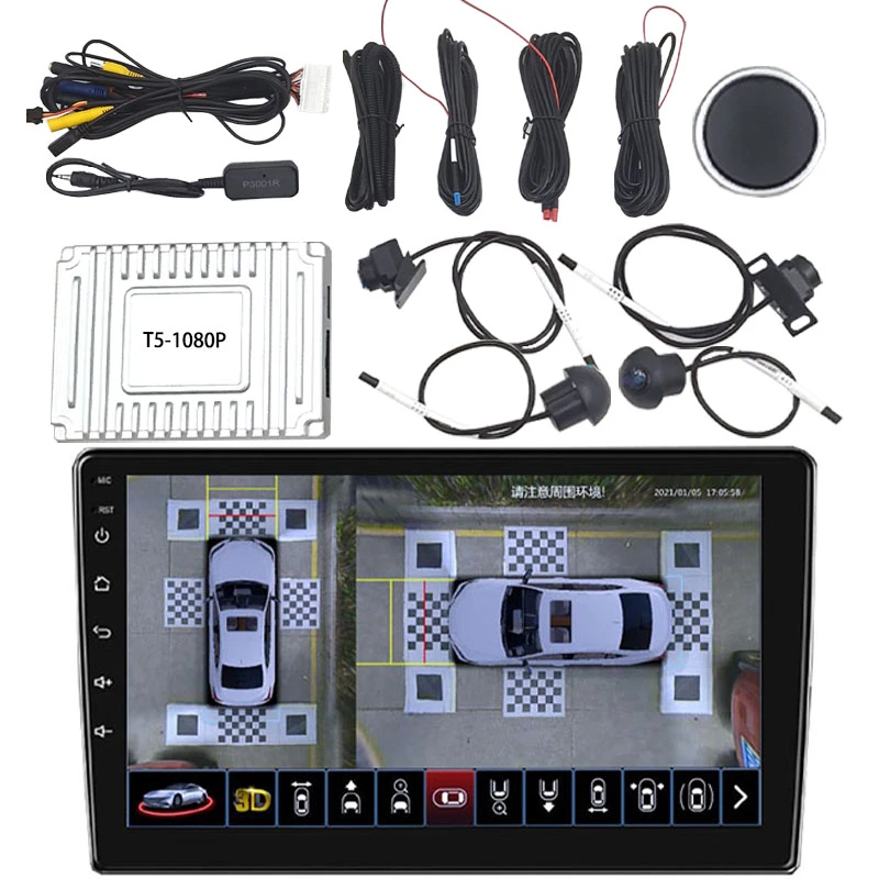 360 Surround View Camera System For Android Car Stereo 3d Gps