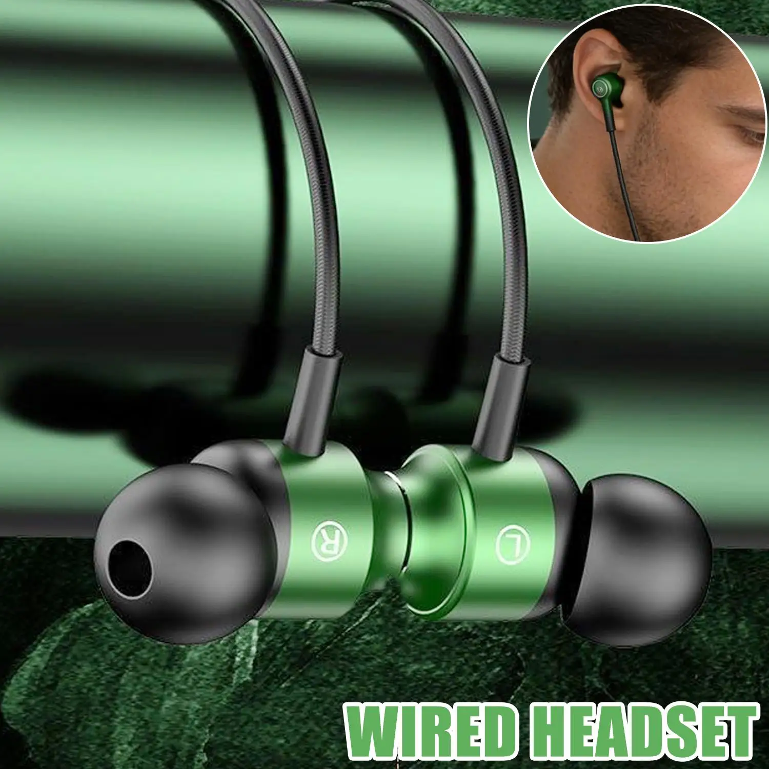 Magnetic USB-C Wired Gaming Headset with Hi-Fi Audio In-Ear Headphones
