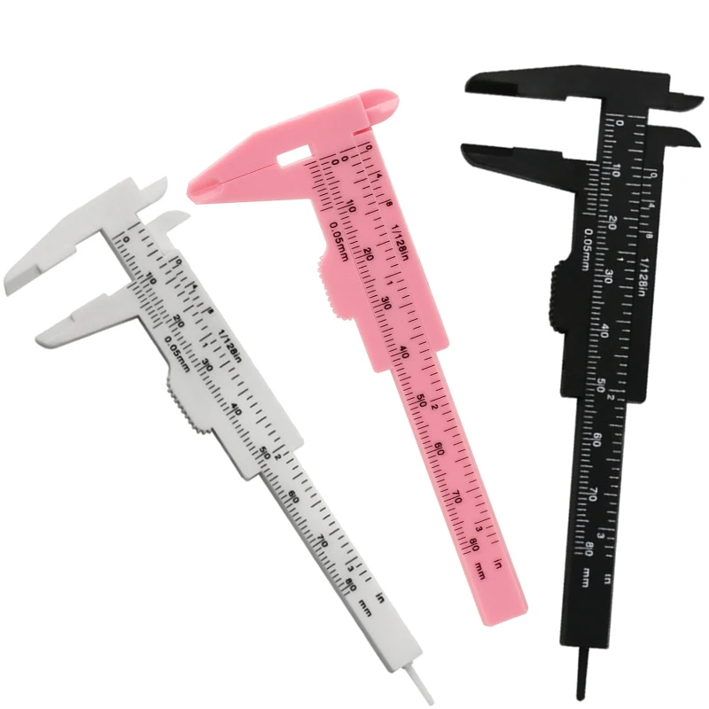Eyebrow Positioning Ruler Tattoo Eyebrow Ruler Score Draw Measurement Plastic Vernier Caliper 80mm eyebrow ruler