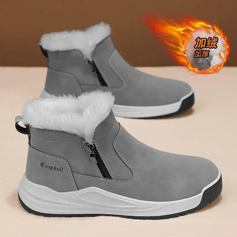 

Мужская обувь Dr. Men зимние Бархатные Теплые хлопковые ботинки для мальчиков высокие рабочие ботинки зимние ботинки с ревеневой оторочкой