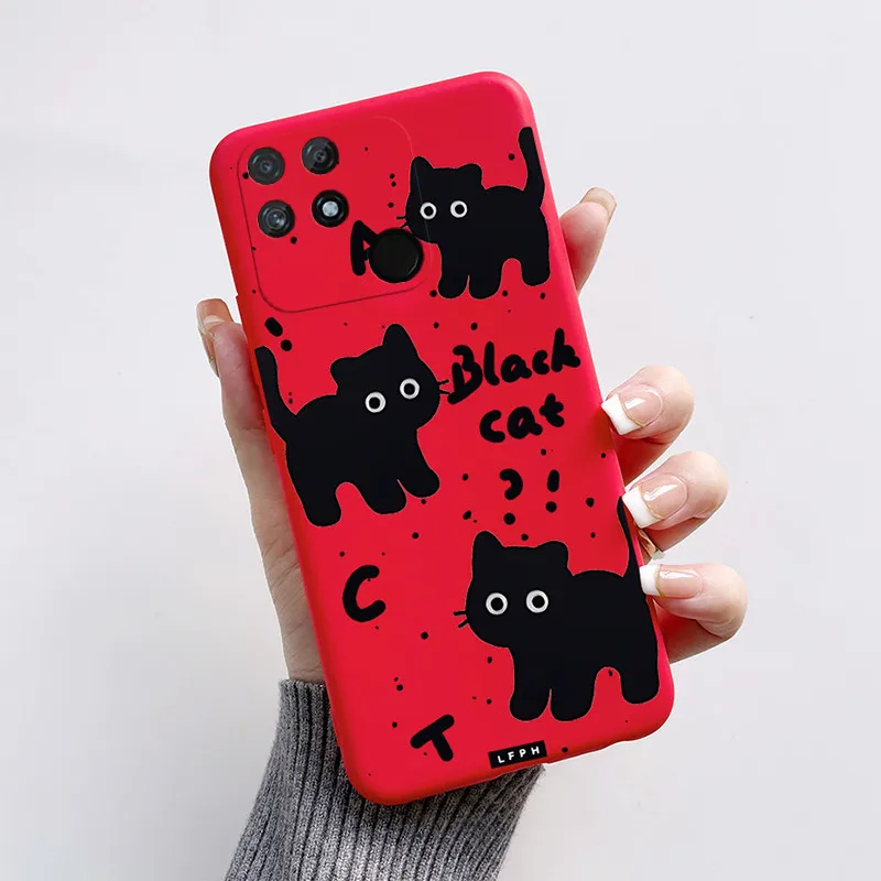 Cute Cat Cartoon Shockproof Soft Silicone TPU Phone Back Cover