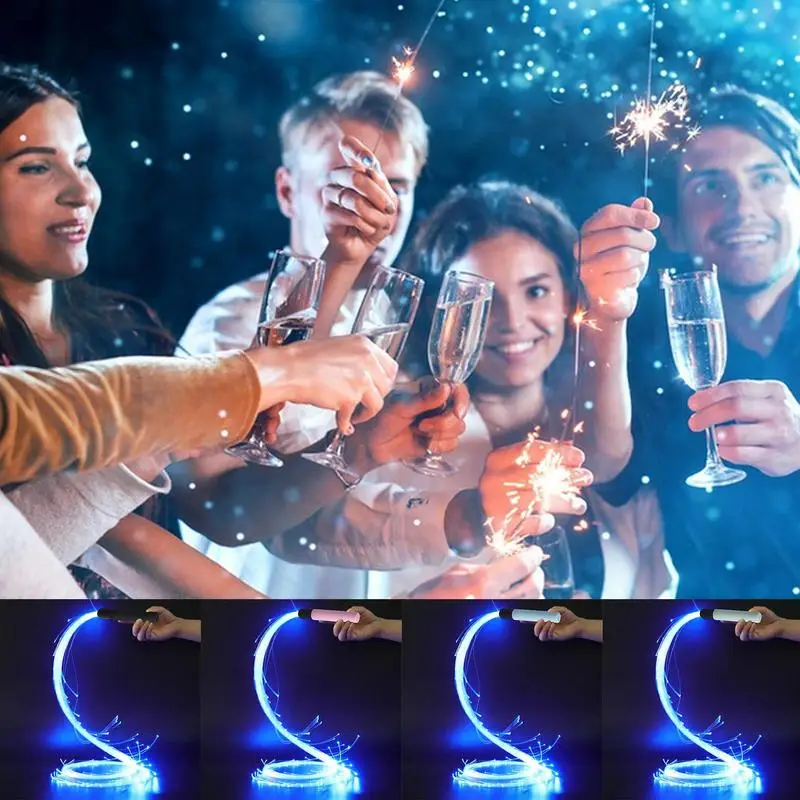 

LED Whips LED Light Up Swivel Dancing Fiber Optic Whips 4 Variable Lighting Modes Whips For Music Festival Dancing Whips For
