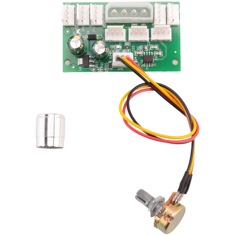 DC 12V 8 광부 선풍기 속도 PWM 컨트롤러, 8 채널 허브, 고출력 폭력적인 선풍기 컨트롤러, 속도 거버너, 4P 전원 공급 장치