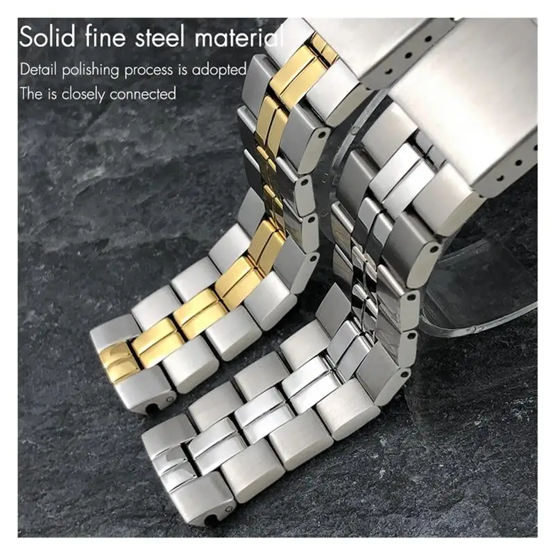 SCHIK Stainless Steel Watch Bands For 1853 T049 T049410A Tissot PR100 Series Solid Metal Strap Bracelets Watchband 19mm