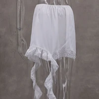 Sexy Lace White Asymmetrical Midi Skirts Street Chic Satin High Waist Slim Skirt Summer Casual Solid Skirt Female 2025 - Image 5