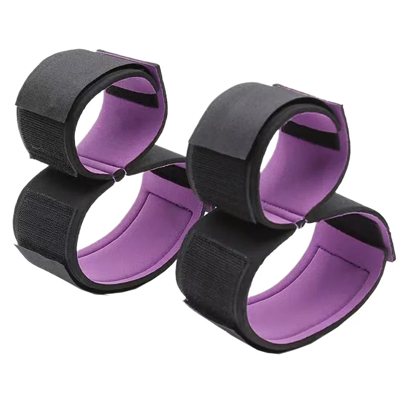 Bondage Kit for Couples Adjustable Nylon Cuffs Silk Bondage Ribbons Under Bed Restraint System Thigh Restraints