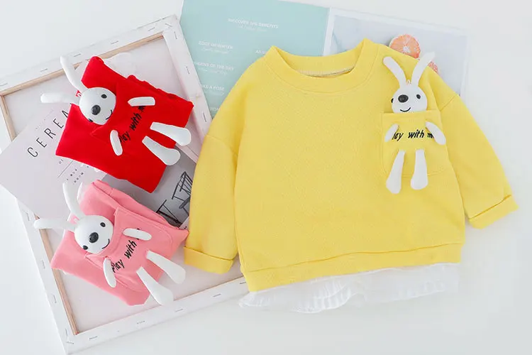 Fashion Toddler Girls Autumn Clothing Sets Baby Girls Clothing Sets Kids Sports Cartoon Sweatshirts Pants 2 Piece Suits