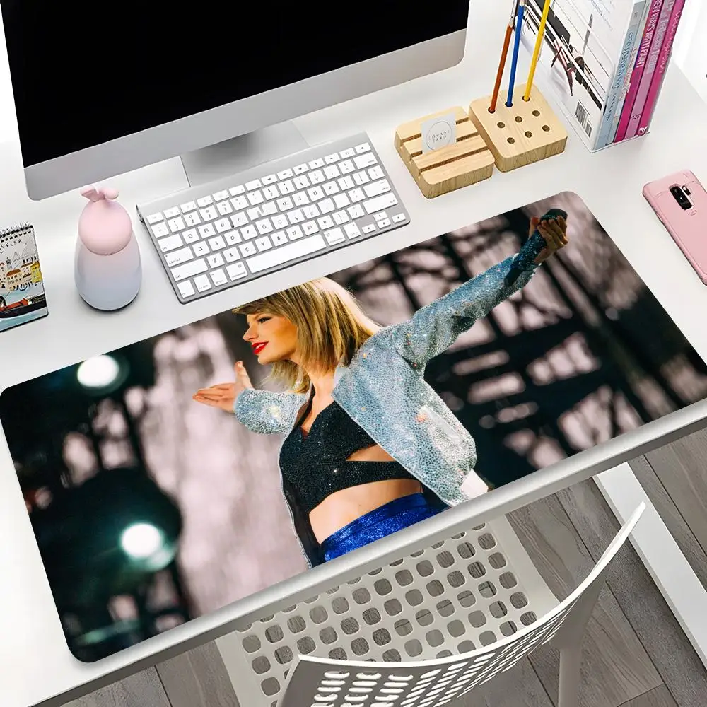 Alfombrilla de ratón T-Taylor-Swift con impresión HD, tamaño grande, para ordenador de oficina, XXL, para PC, gamer, GreekMyth, 90 x 40 cm