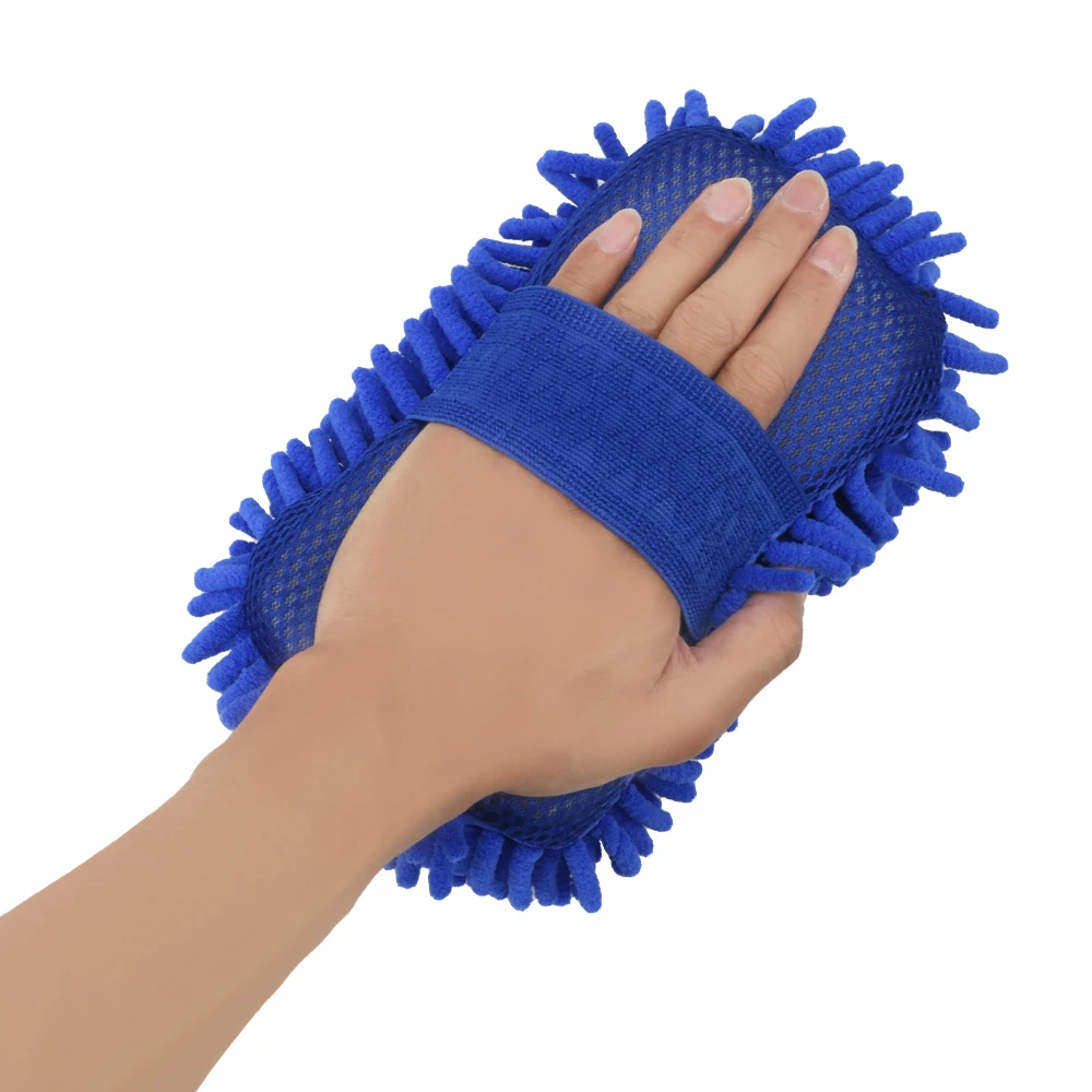 Car Cleaning Motor Motorcycle Brush Washer Car Window Body Washing Gloves Soft Microfiber chenille Paint Care Auto Maintenance