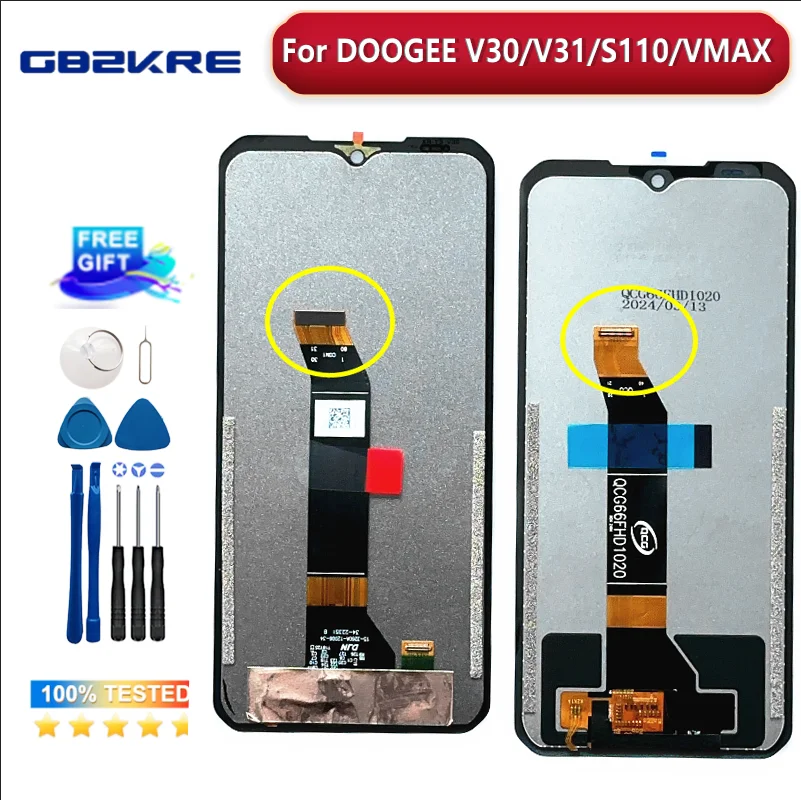 Nuovo Display Lcd Touch Screen Originale Per Doogee V30 V30T V30Pro V31Gt S120 S100 Pro S110Gt Vmax E Pf10 S108 Df10 Falcon 40 Df20