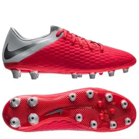 Bota Nike Academy Ag pro Roja Gris 600|Calzado de fútbol| -