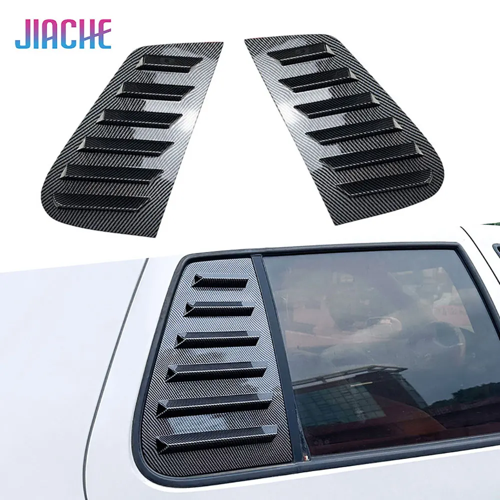 

2PCS Car Rear Window Shutter Cover Trim for Volkswagen Golf 4 MK4 1997-2006 Gloss Black Window Louver Side Vent Trim Tuning