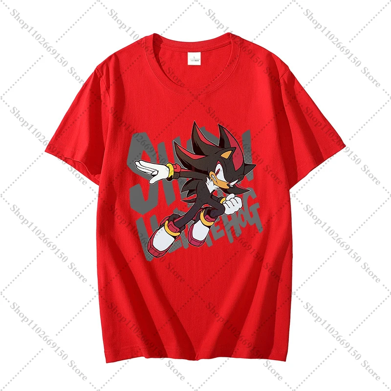 سونيكس الكبار موضة القطن تي شيرت قصير الأكمام المح...