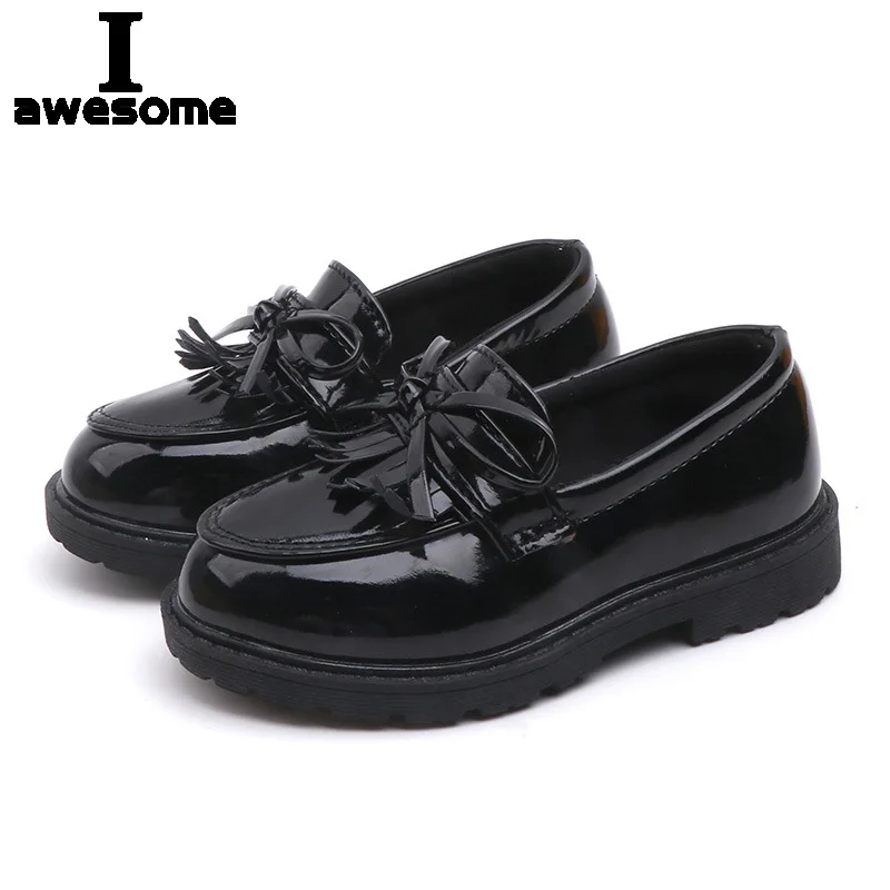 Kids Leather Shoes Spring Children Flats Fashion Tassel Boys Girls Classic Vintage Single Shoes Loafers