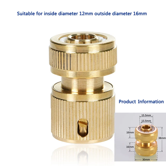 Sárgaréz Gyors Waterstop Csatlakozó Autómosó Vízpisztoly G1/2 G3/4 Kerti Öntöző Tömlő Rézcsatlakozó Készlet - Image 6