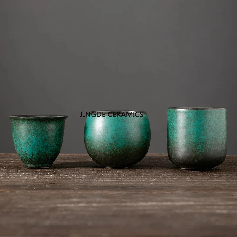 1 Pc Chinese Tradition Ceramic Teacup Handmade Tea Bowl Household Tea Set Accessories Master Tea Cup Travel Meditation Cup