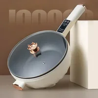 Electric wok for stir frying vegetables multifunctional non stick electric wok noodle cooker steaming boiling electric hot pot 1