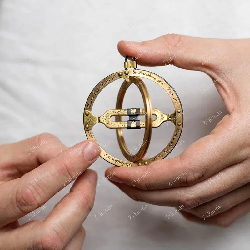 ~L Ring sundial ring pendant pure copper boy furniture accessories handmade gifts creative ornaments
