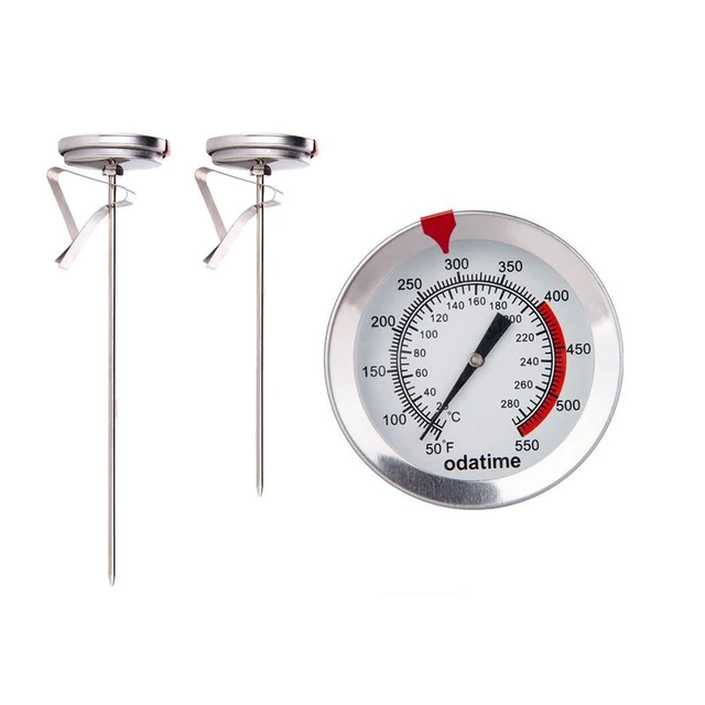 Turkey Thermometer 11.81 Inches Long Thermometers For Deep Fryer Stainless  Steel Kitchen Temperature Probe With Clip
