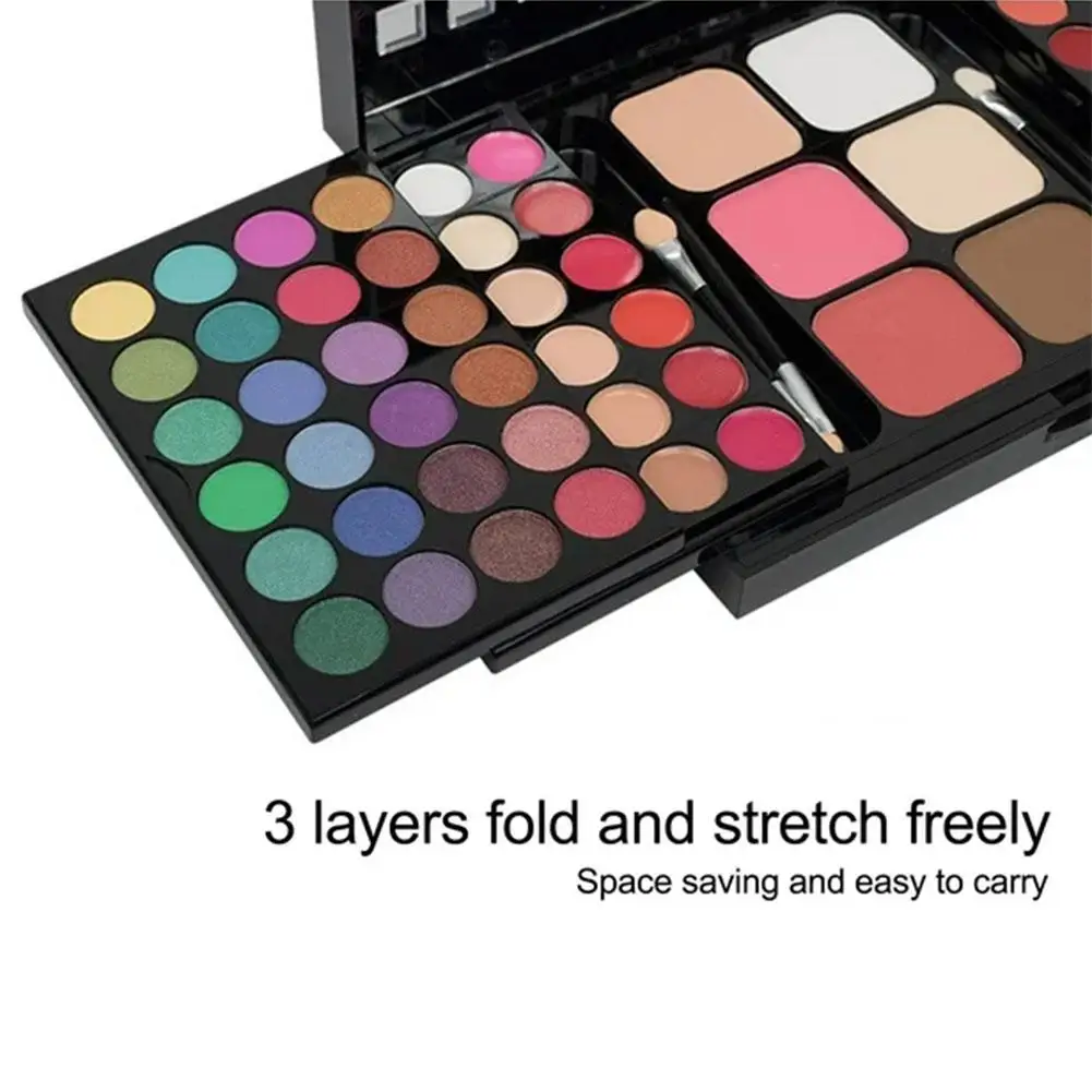 78Colors Pearlescent fine Glitter Eyeshadow Palette Matte Waterproof Long Lasting Pressed Powder Cosmetics Women Makeup