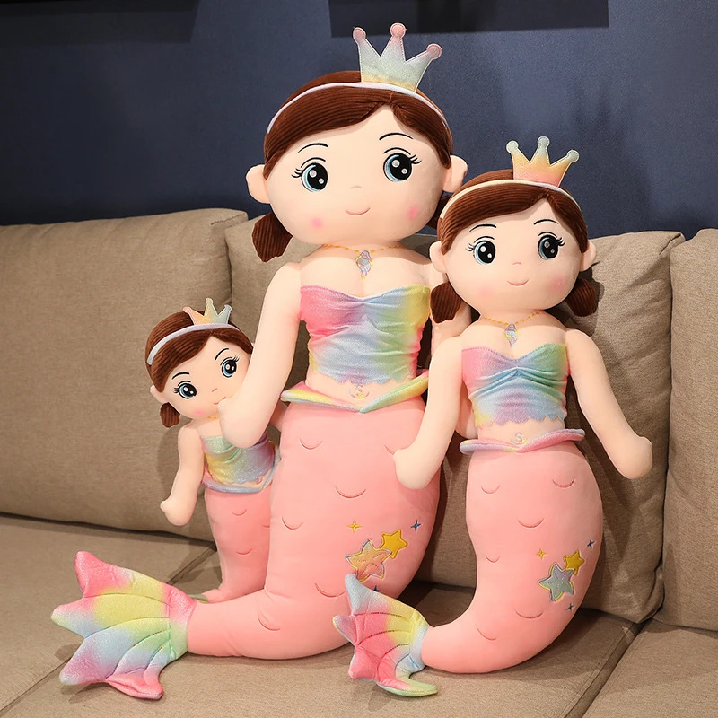 Sirenas Para Niñas POPRORE Peluche De Cabeza De Sirena, Juguete De