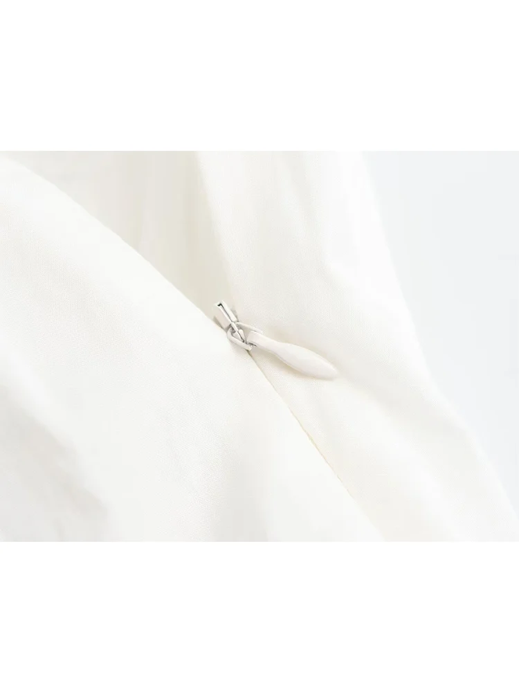 TFMLN Women Stand Collar Top Set A Line Skirt Sets 2025 Fashion Elegant Ruffled Sleeveless O Neck Tank Top Chic Female Suit