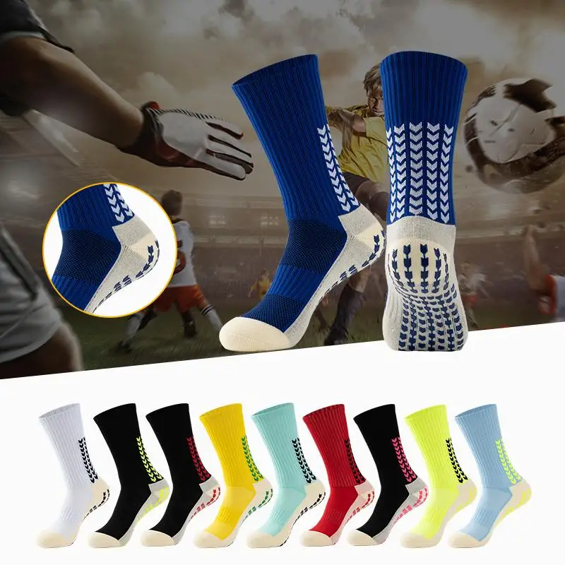 

Anti-Slip Football Socks Men Women Non-slip Soccer Basketball Tennis Sport Socks Grip Cycling Riding Towel Bottom Socks