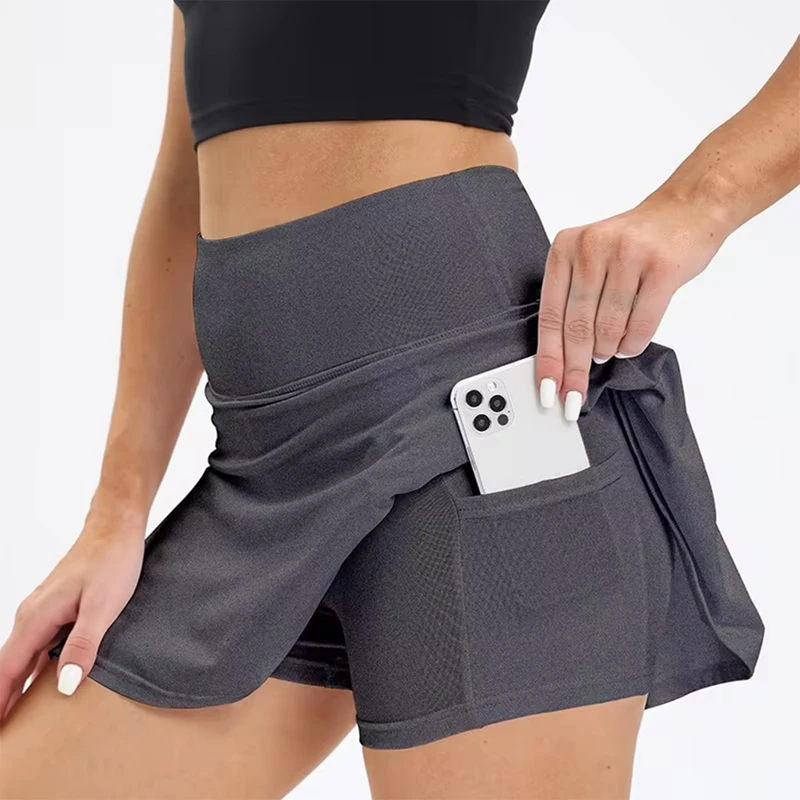 Women Tennis Yoga Skort Teen Girls High Waisted Workout Athletic Skirts with Pockets Shorts for Sports Golf Skirts Skorts