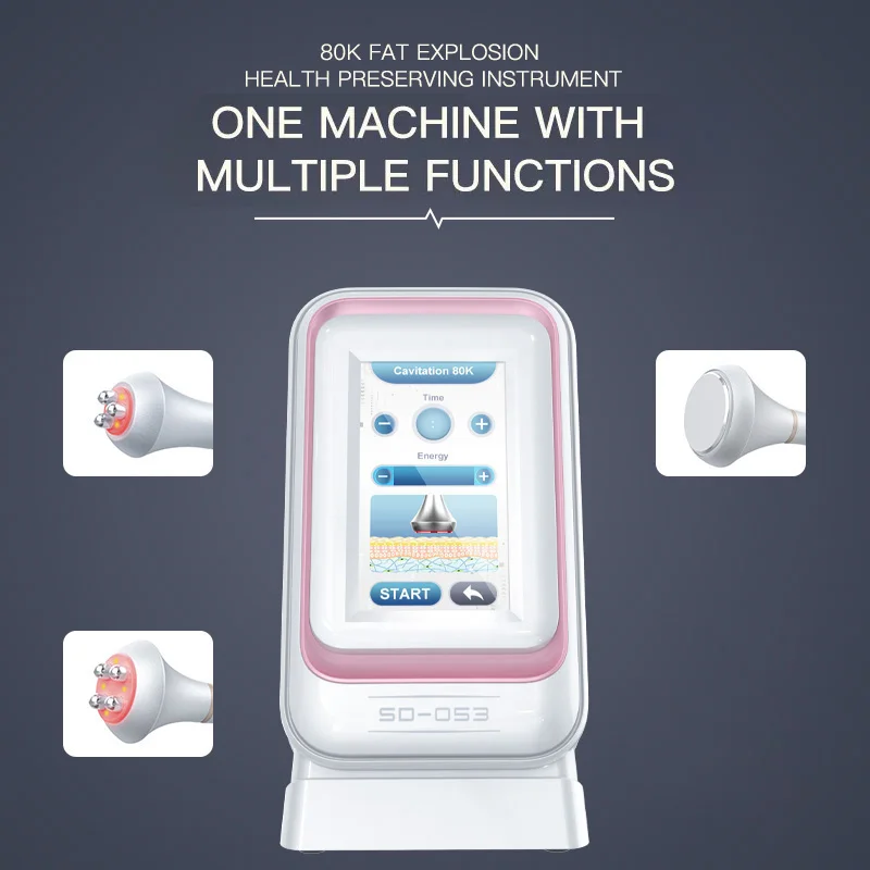 NEW 80K Cavitation RF Ultrasonic Machine Body Slimming System Fat Burning Cellulite Household Massager Facial SKin Tightening 5