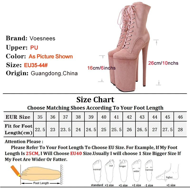 Sexy Extreme Super High Heel Women Boots Pole Dance 26cm 10inchs Nightclub Runway Show Model Shoes Women's Platform Suede Shoes