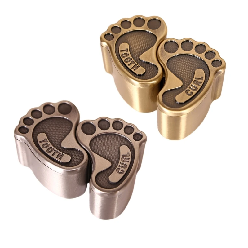 

Foot Shaped Kids Teeth Container Tooth and Keepsakes Box for Child