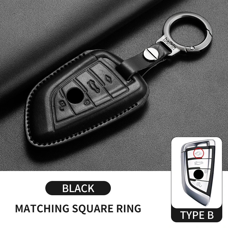 Premium Leather Car Key Fob Case Cover