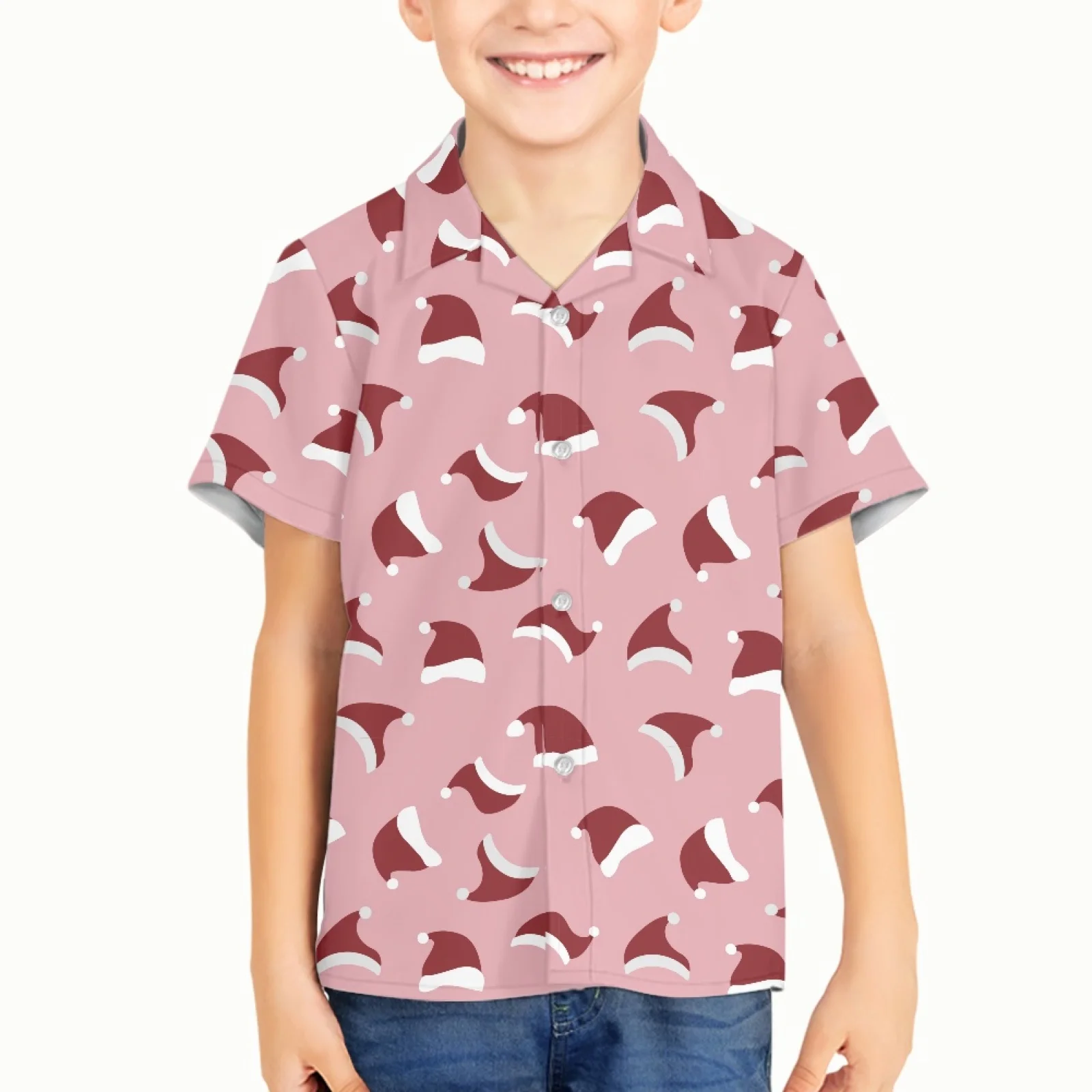 

Christmas Design Holiday Pattern Summer Spring Thin Shirts Baby Boys Short Sleeve Shirts Kids Tops Tees Shirts Casual Blouse