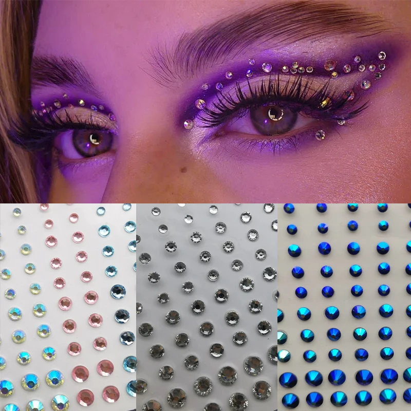 MixedSizeEyeshadowDiamondStickersforFaceBodyFestivalDecoration