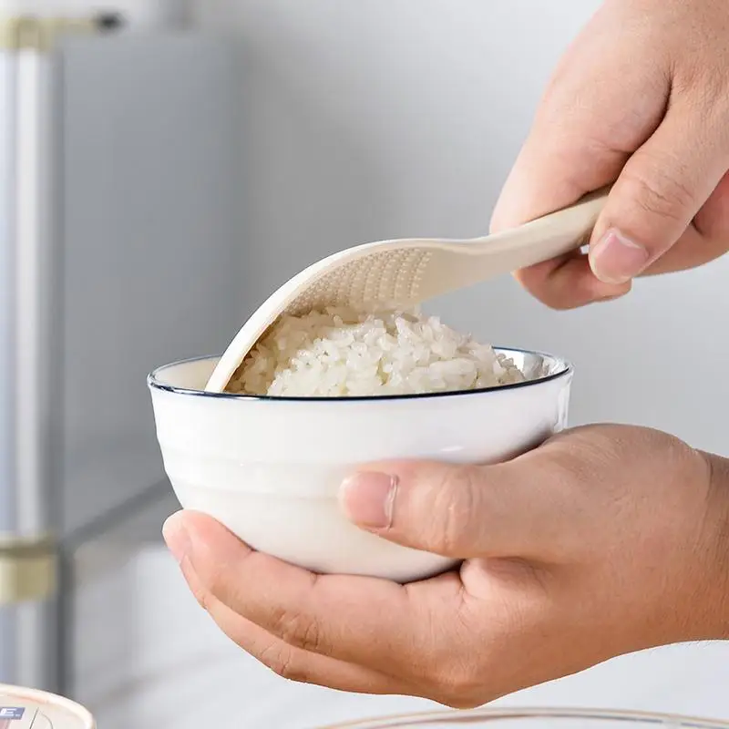 Rice Spoon Food Grade Heat-resistant Paddle Silicone Standing Type Rice Spatula Food Serving Shovel Kitchen Gadget
