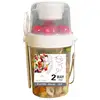 Overnight Oats Containers Meal Container Jars with Topping Compartment for Cereal Kitchen picnic Storage Cups with Lids 1